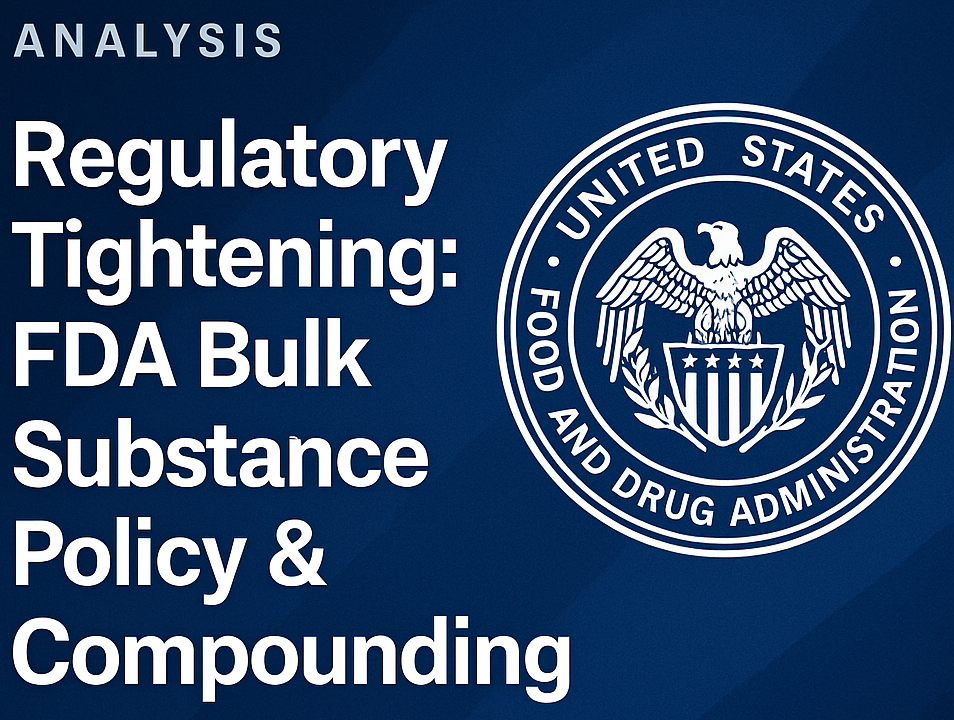 Regulatory Tightening: FDA Bulk Substance Policy Redefines Peptide Compounding